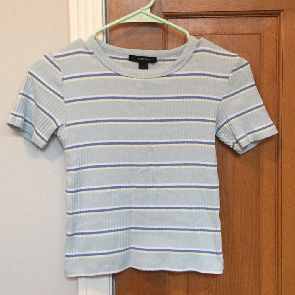 light blue top
